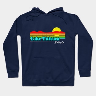 Funny - Lake Titicaca, Boliva (80's vintage look) Hoodie